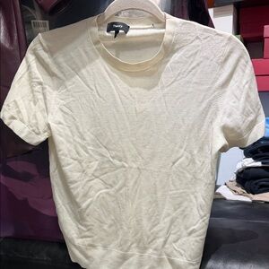 Theory Ivory Knit Top